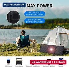 30W Portable Solar Panel,Foldable Solar Panels Charger for Camping Hiking Outdoo