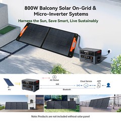 OSCAL Power Station 2400W 1872Wh Solar Generator Home Backup Dual Speakers Y2H9