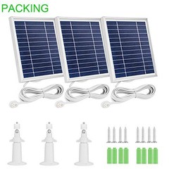 3 Pack Solar Panel Charger for Arlo Pro 5S, Pro 4, Pro 3, Ultra 2, Go 2 – Waterp