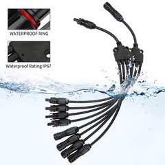 Y Branch Solar Panel Cable 4 in 1 Adapter Connector Caravan Off Grid System Wire