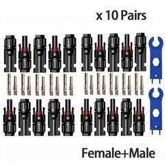 10 Pcs Male Female Wire Cable Connector Set Solar Panel Waterproof