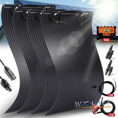 200/400W Flexible Solar Panel Kits Monocrystalline 12V 24V for RV Camping Boat