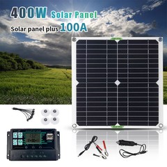 Complete Solar Panel Kit Solar 400W Power Generator 100A Home 12V Grid System