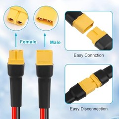 0AWG XT60 Extension Cable 2 3 505 20 25 30 35 40 50 7500FT XT60 Female to 3FT 1