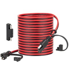 25FT Battery Charger SAE Extension Cable 16AWG, 2 Pin SAE Quick Connector for…