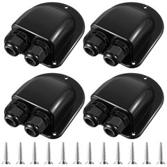 4 Set Waterproof Solar Cable Gland – Dual Entry for 3mm²-10mm², ABS Housing, RV,