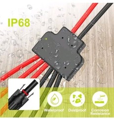 Solar Connectors for 2-3-4 Solar Panels, Tool-Free Solar Panel Wires and Conn…