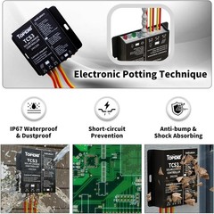 Solar Charge Controller Waterproof Solar Panel Battery Regulator for Solar Au…