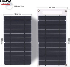 Solar Panel 7.8 W Ultra Thin Monocrystalline Silicon Solar Panel Charger USB Por