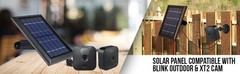 Solar Power Panel for Blink Outdoor, XT and XT2 Camera Charger (3 Pack)