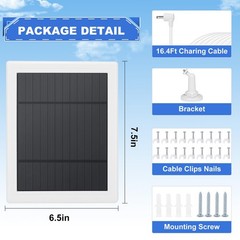 Ring Camera Solar Panel, Compatible with Ring Stick up Cam Battery, Ring Spotlig