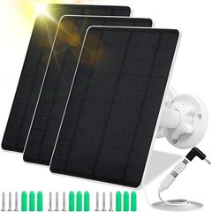 5W Solar Panel Battery Cameras IP65 Waterproof USB-C Micro USB DC Charger