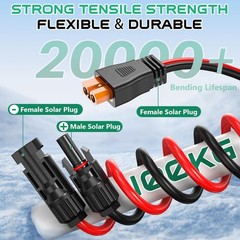 Hiutgowt 12AWG XT60i Solar Cable 15FT, Solar to XT60i Charging Cable 3 10 20 …