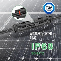 33Ft 10AWG Solar Cable Extension with Protection Cover, Solar Wire with