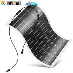 130W Flexible Mono 12BB Solar Panel 12V Volt RV PV Car Home Rooftop Camping US