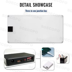 SOECOPO 150W Monocrystalline Solar Panel with USB/Type-C/DC Triple Output for Ca