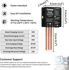 Solar Charge Controller Waterproof Solar Panel Battery Regulator for Solar Au…
