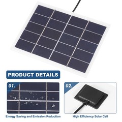 Mini 5V 3W 0.6A Solar Panel for Polycrystalline Cell with 3.1m Wire