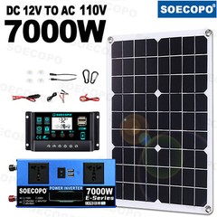 7000W 100A 110V Solar Panel Kit Complete Solar Power Generator Home Grid Syste