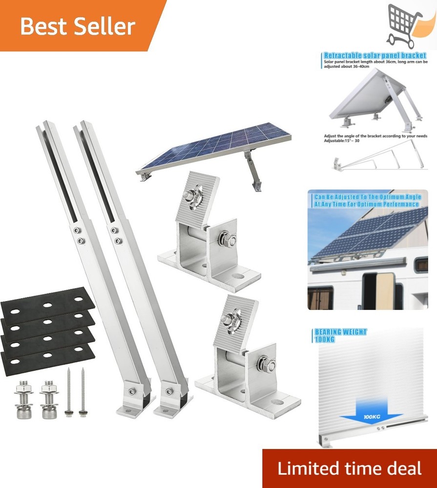 Adjustable Aluminum Solar Panel Mounting Brackets Support up to 400W for Roof…