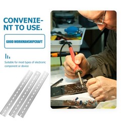 3 Pcs Aluminum Din Rails Industry Slotted for Electrical Components