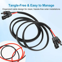 XRDS Solar Extension Cable 8AWG Copper Wire 10FT Male Female Connectors