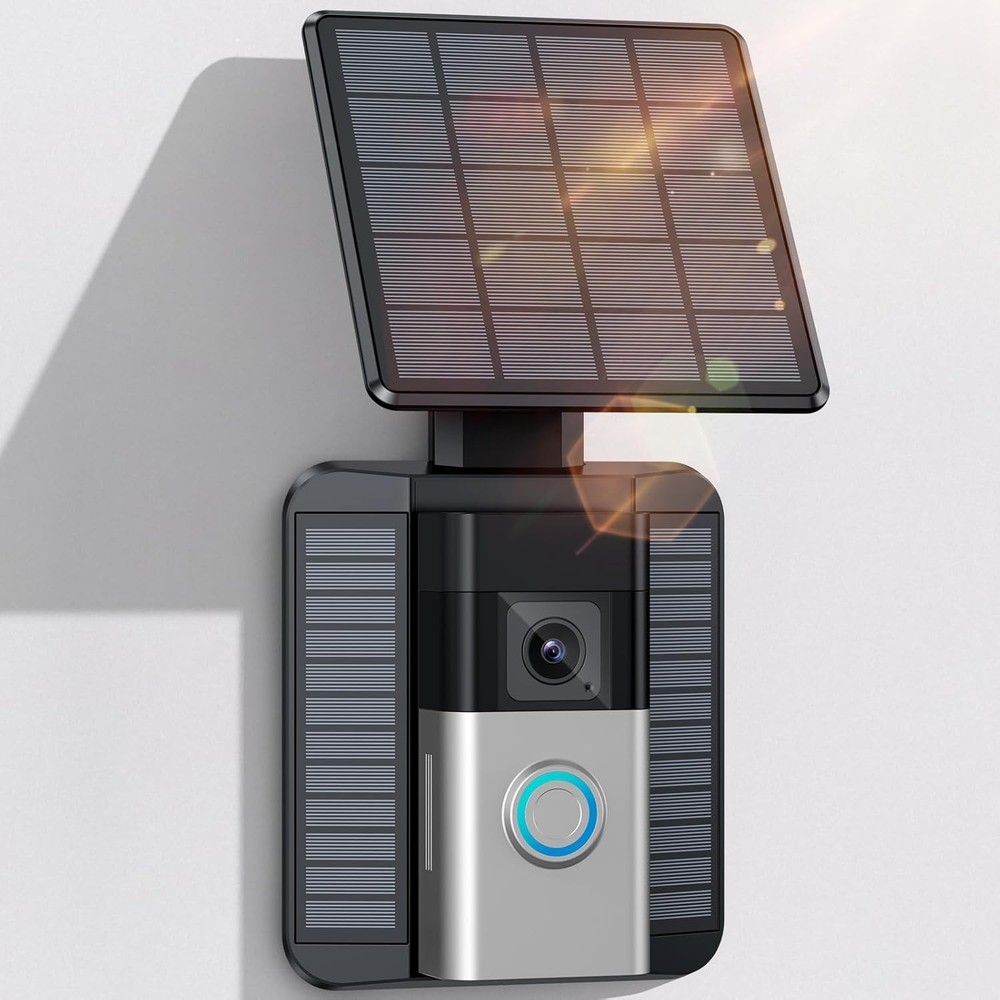 Solar Charger Compatible for Ring Video Doorbell 3/3 Plus/4/Battery Doorbell Plu