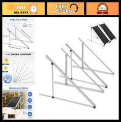 Adjustable Solar Panel Mounting Brackets Kit 0-90° for 100-400W Panels – 2 Sets