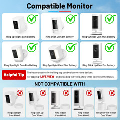 Solar Panel and 2-in-1 Wall Mount for Ring Cam, 6W Solar Charger Compatible with