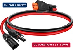 10AWG Tinned Copper Wire XT60i to Solar Panel Connector Extension Cable 3FT – He