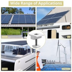 Anbte 10pcs Solar Panels Centre Clamps 30mm, Aluminium Solar Panel Mounting B…