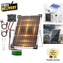 Versatile 30W Waterproof Solar Panel Kit with Adjustable Mount for All Vehicles