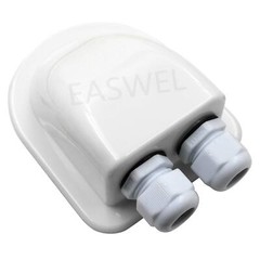 Double Cable Entry Gland Roof Top Solar Panel Gland Box For RV Boat White