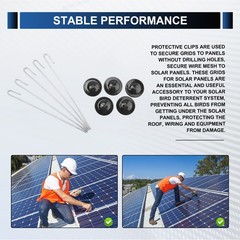100 Packs Solar Panel Guard Clips, Stainless Steel Wire Fence Fasteners1319