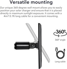 High-Efficiency Solar Panel for Ring Cameras – 1-Pack, Black for Reliable Power
