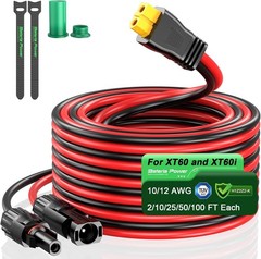 XT60 Solar Extension Cable 50ft 12AWG for BLUETTI