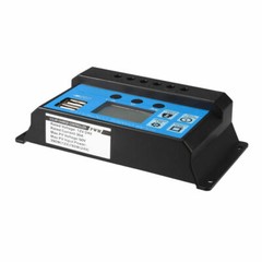 LCD Solar Panel Battery Regulator Charge Controller Dual USB 12V/24V 30A CS