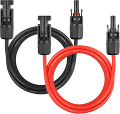 Solar Panel Extension Cable – 10AWG 10FT Solar Wire Cord 10 Gauge PV Wire with F