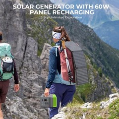 Solar Generator 296Wh 300W with Foldable 60W Panel