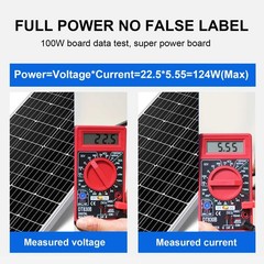 100W 12 Volt Monocrystalline Solar Panel for RV Caravan Home Battery Charging
