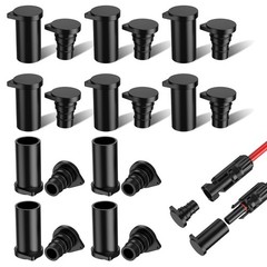 12 Pairs Solar Connector Caps, IP68 Solar Panel Connectors Caps Weather Resistan