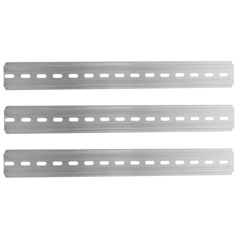 3 Pcs Slotted Din Rail for Industry Metal Aluminum Rails Electrical