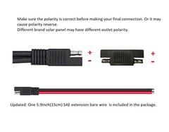 Durable 10AWG Solar Connector Extension Cable: MC-4 to SAE for RVs and Caravans
