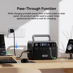 Flashfish 300W Power Station + 60W Solar Panel – 230Wh LiFePO4 Portable Solar Ge