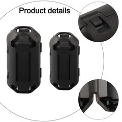 Ferrite Clip On Cores 20pcs Set for RFI Noise Suppression 7mm and 13mm Sizes