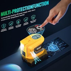 200W Portable Power Inverter for DeWALT 20V,Ecarke Outdoor Generato Battery C…