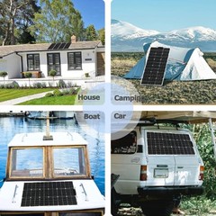 150W Flexible Solar Panel 12V Battery Charging Off Grid for Home RV Boat Camping
