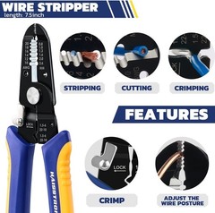 25PCS Solar Crimping Tool Kit, 20 Pairs MC4 Connectors AWG14-10(2.5/4/6mm²) w…