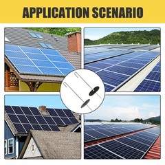 Solar Panel Bird Mesh Clips, 50 Set Aluminum J-Hook & Washer
