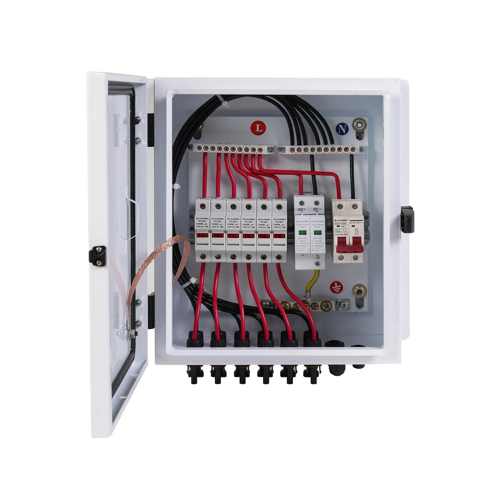 6 String Metal Solar Combiner Box, PV Combiner Box with 20A Rated Current Fus…